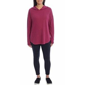 Chaser Shirt Womens Medium Pink Purple Hoodie Thermal Knit Waffle Pullover